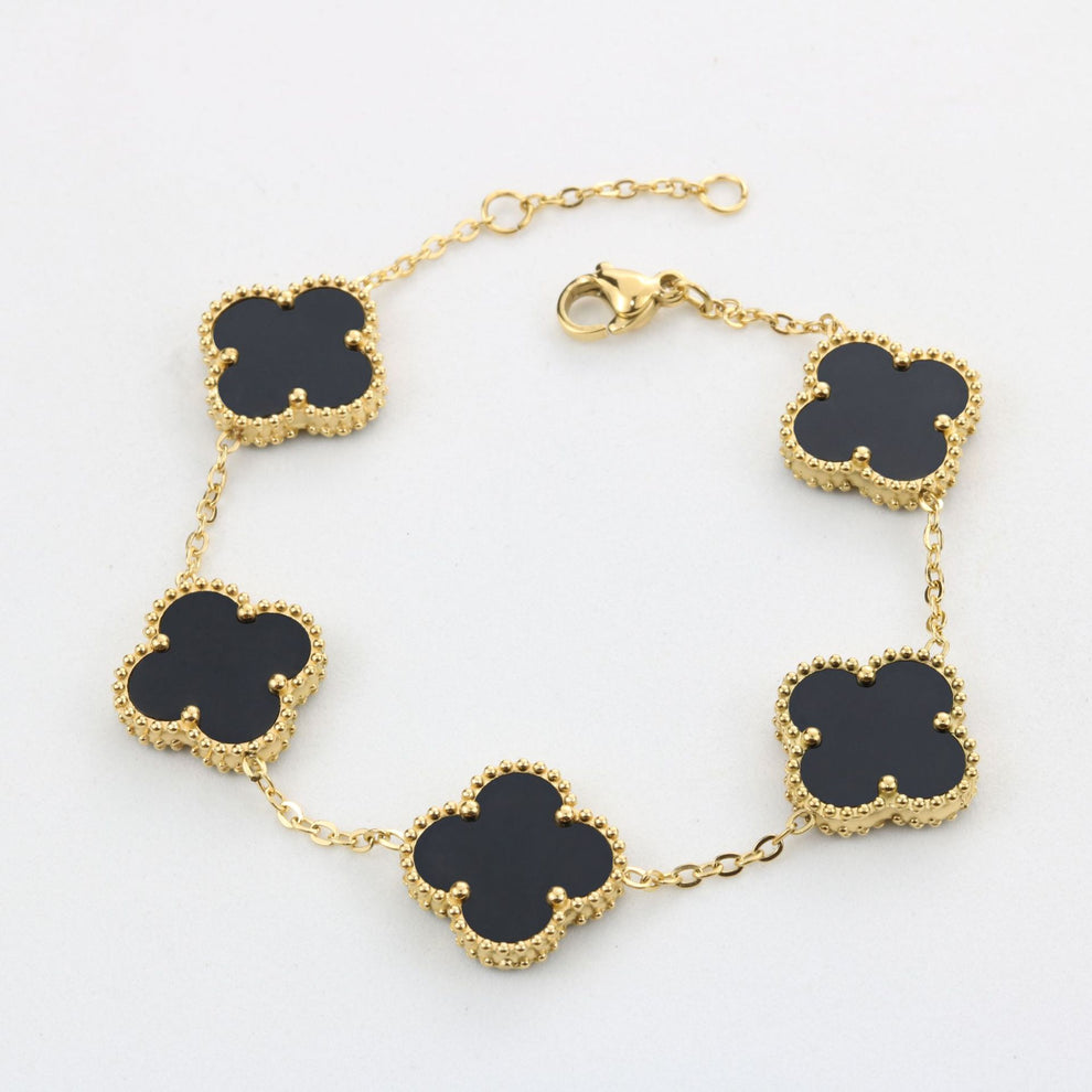 Marie-Louise – Exklusives goldenes Kleeblatt-Armband