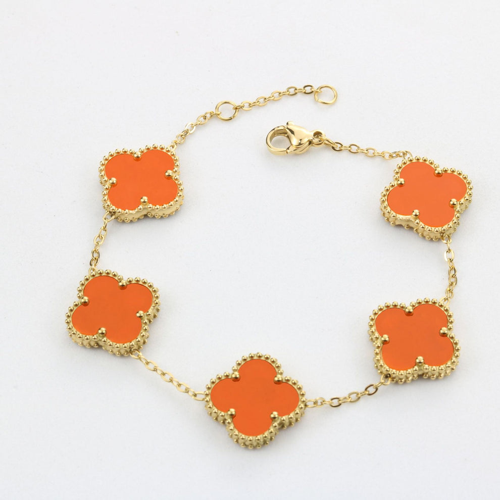 Marie-Louise – Exklusives goldenes Kleeblatt-Armband