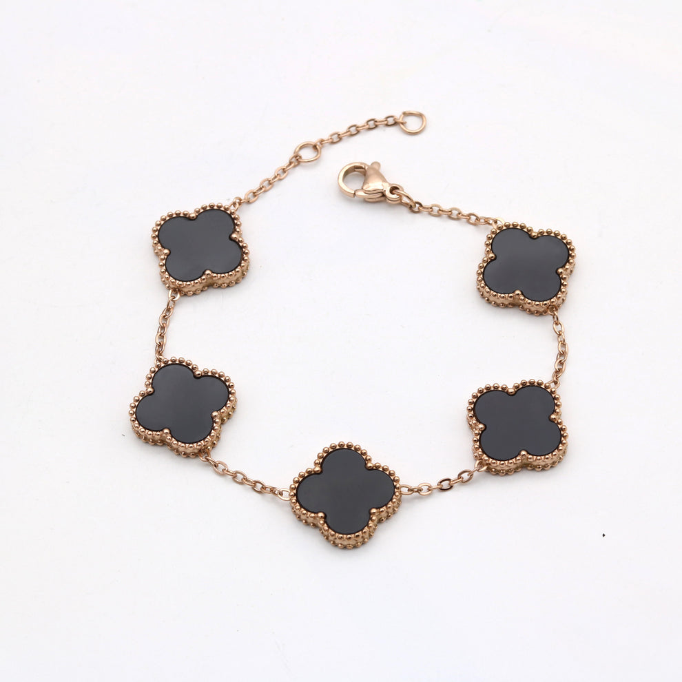 Marie-Louise – Exklusives goldenes Kleeblatt-Armband