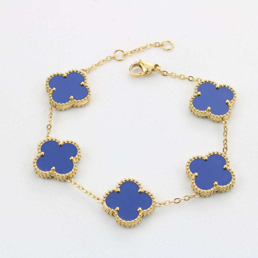 Marie-Louise – Exklusives goldenes Kleeblatt-Armband
