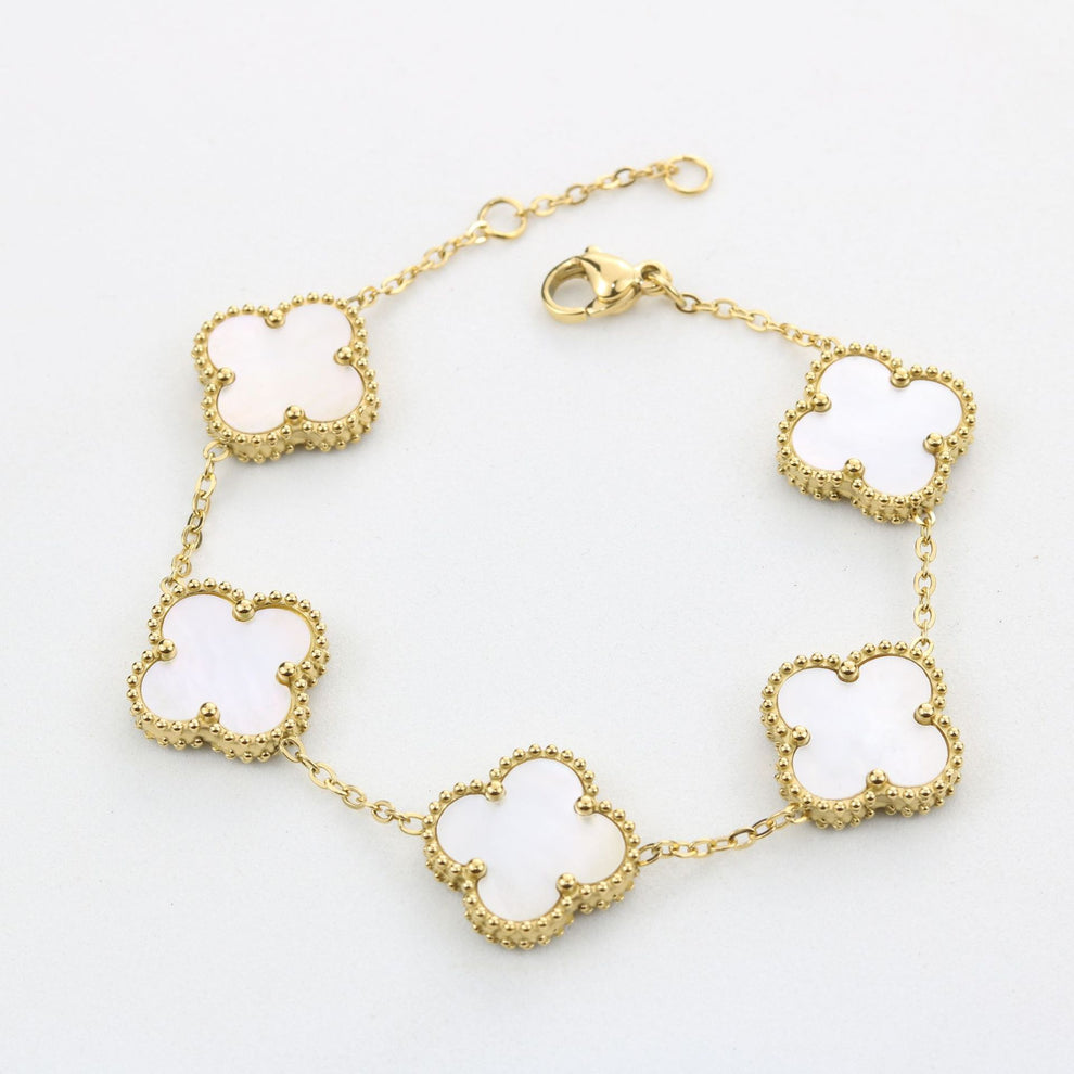 Marie-Louise – Exklusives goldenes Kleeblatt-Armband