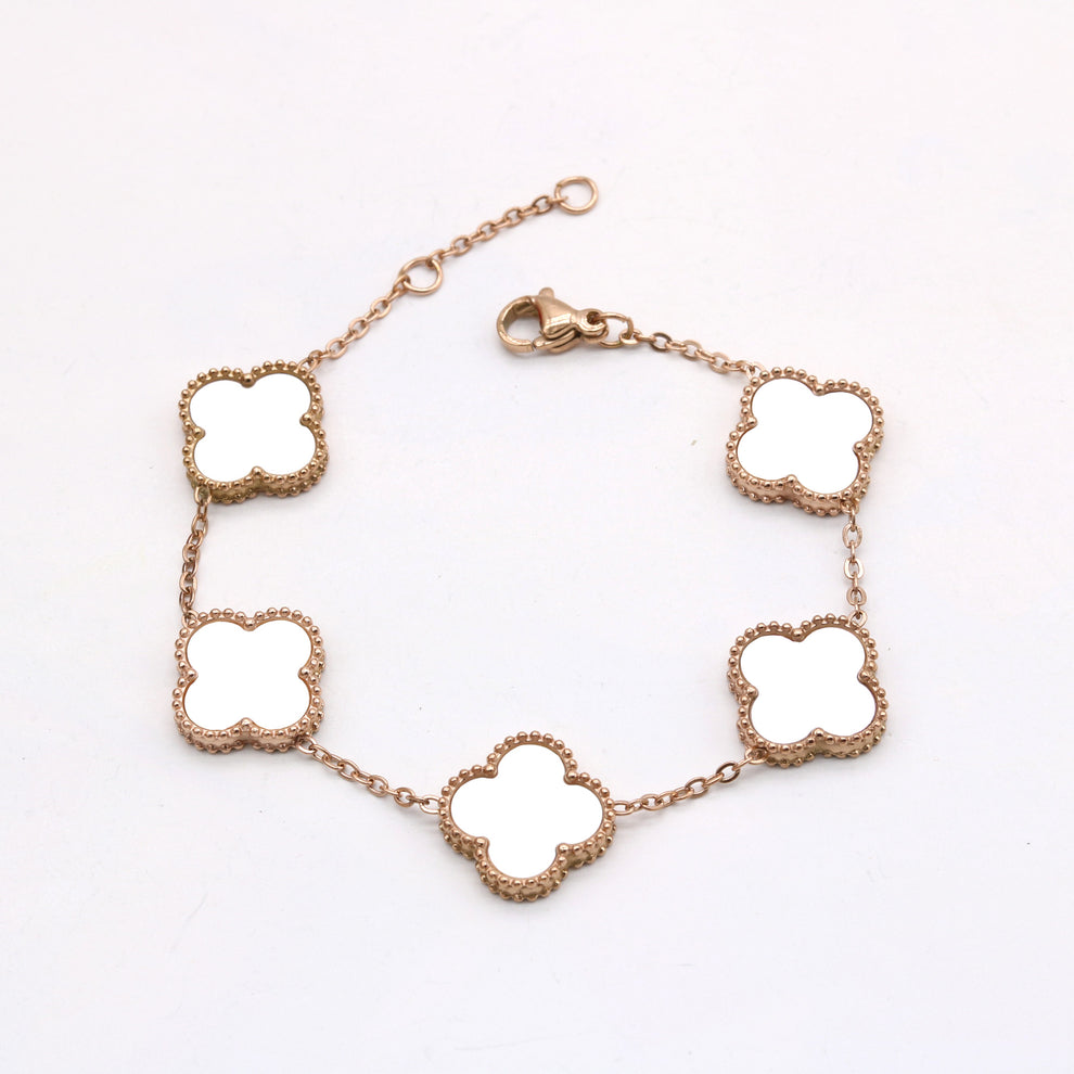 Marie-Louise – Exklusives goldenes Kleeblatt-Armband