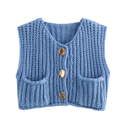 Lotte – Lässiger gestrickter Crop-Pullover