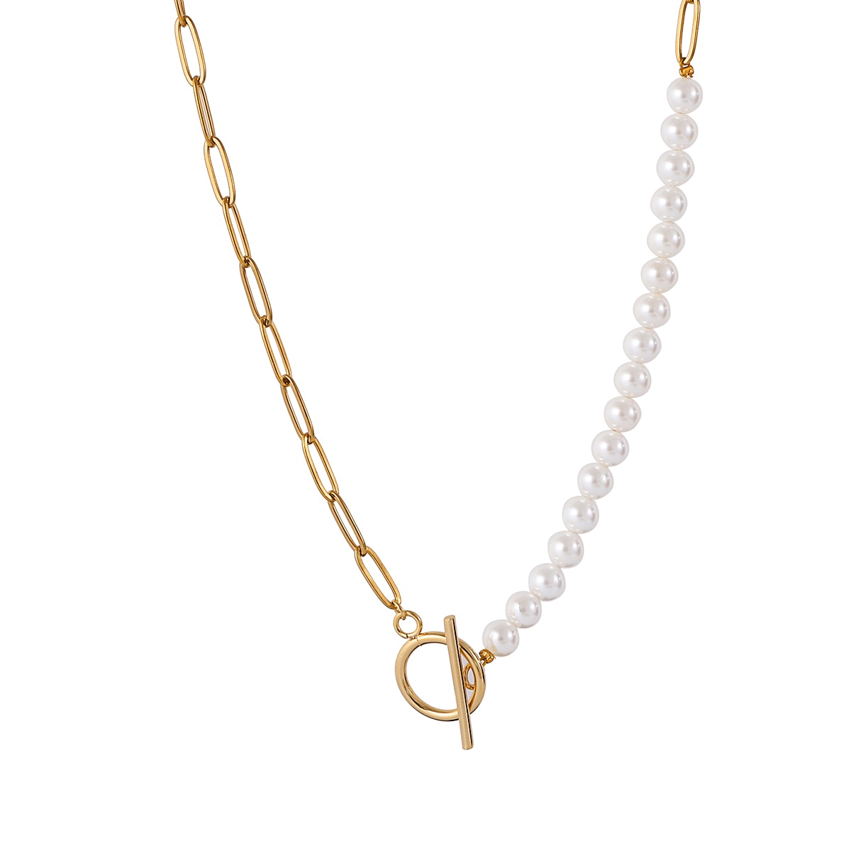 Anne - Luxe Gouden Zoetwaterparel Hangerketting